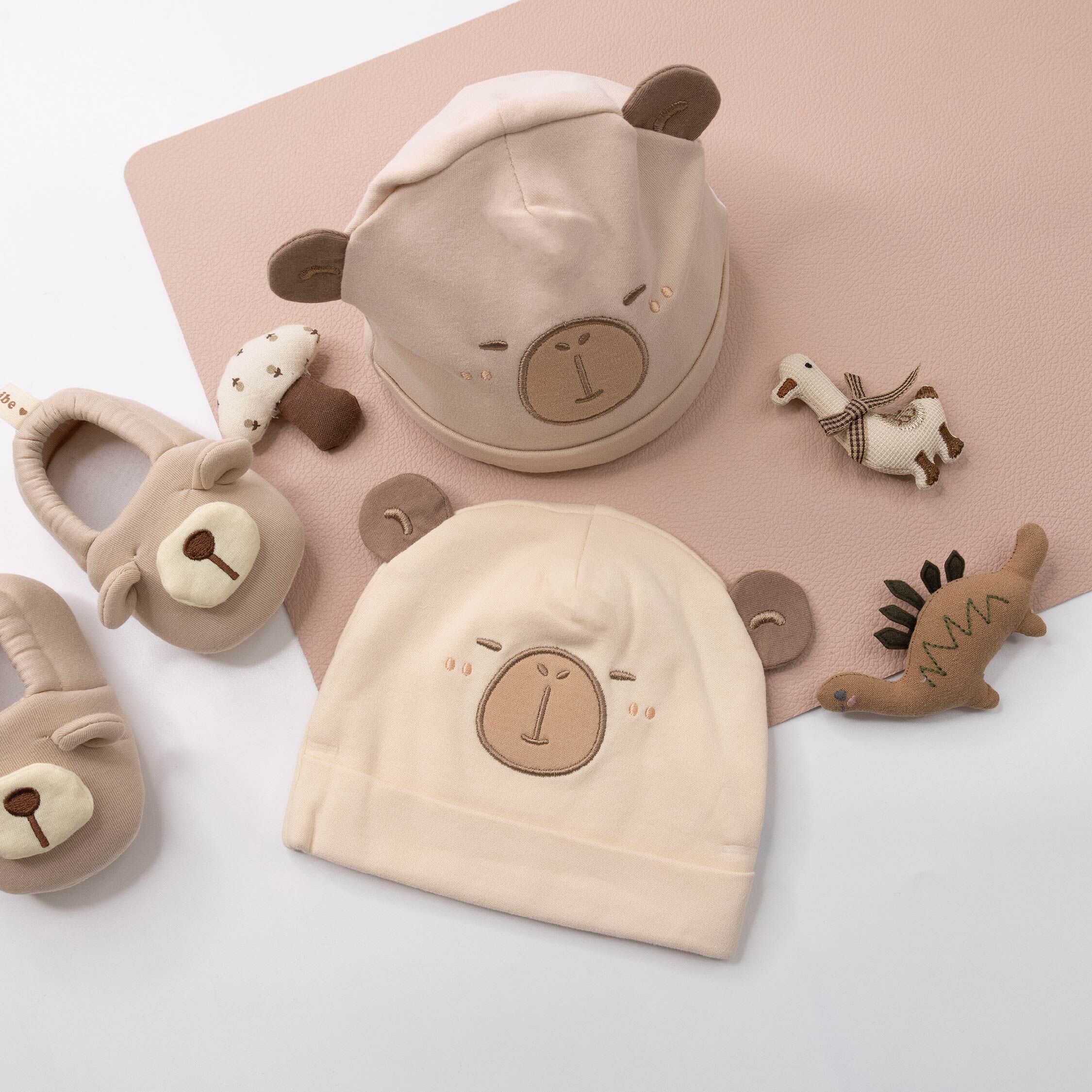 【JA1573】卡皮巴拉雙層寶寶帽*二色