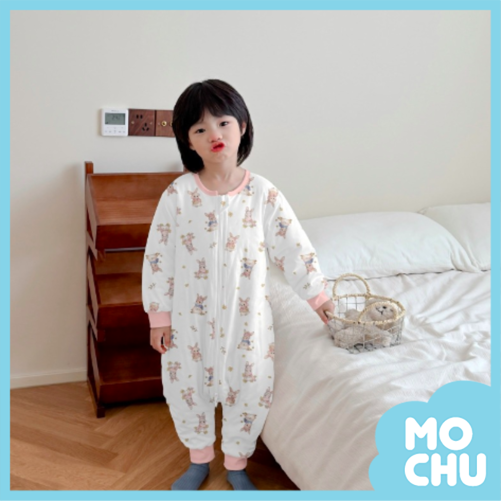 秋日小兔兒童分腿防踢被