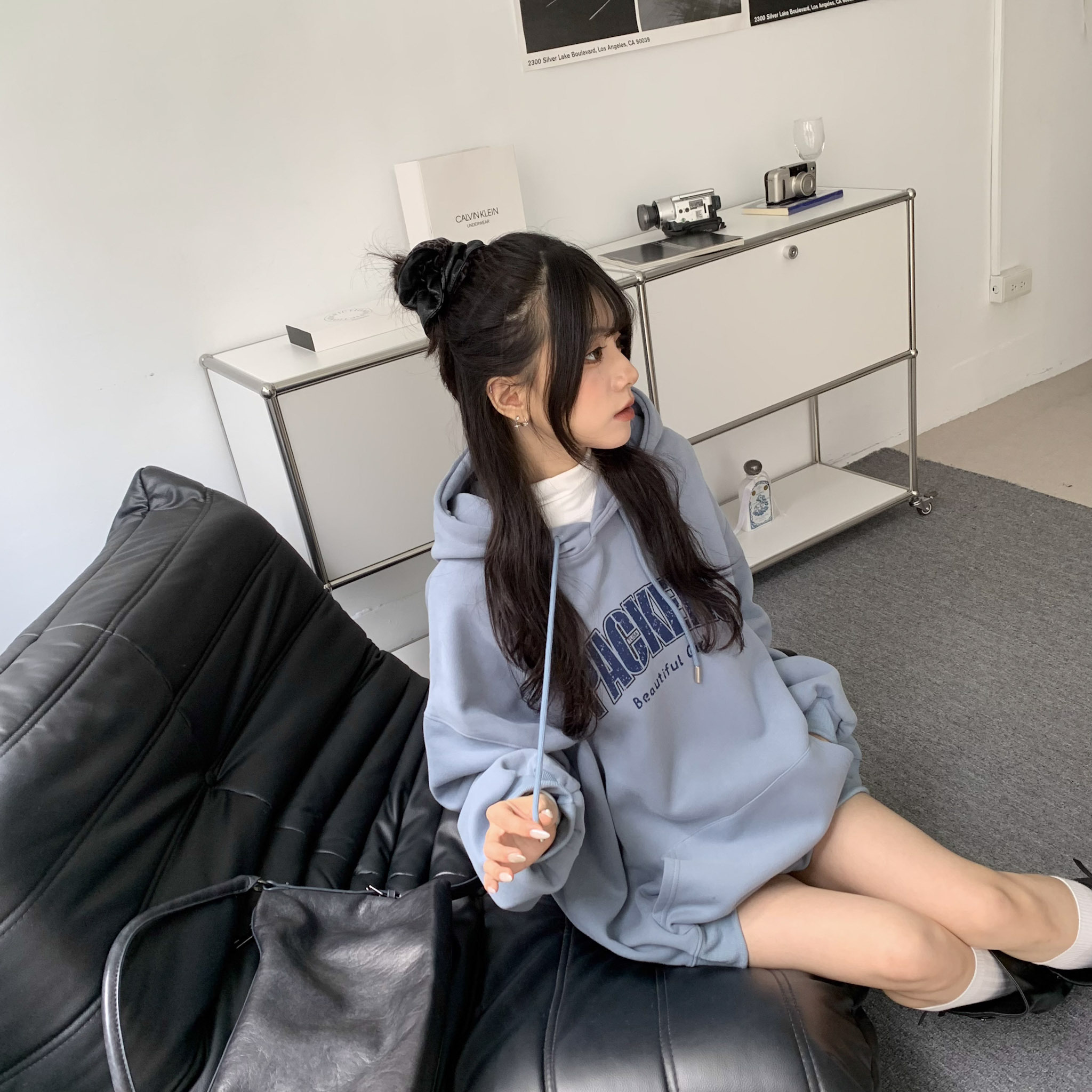 ISA_豹紋控會愛! 個性豹紋拼接皮革設計髮圈_51211