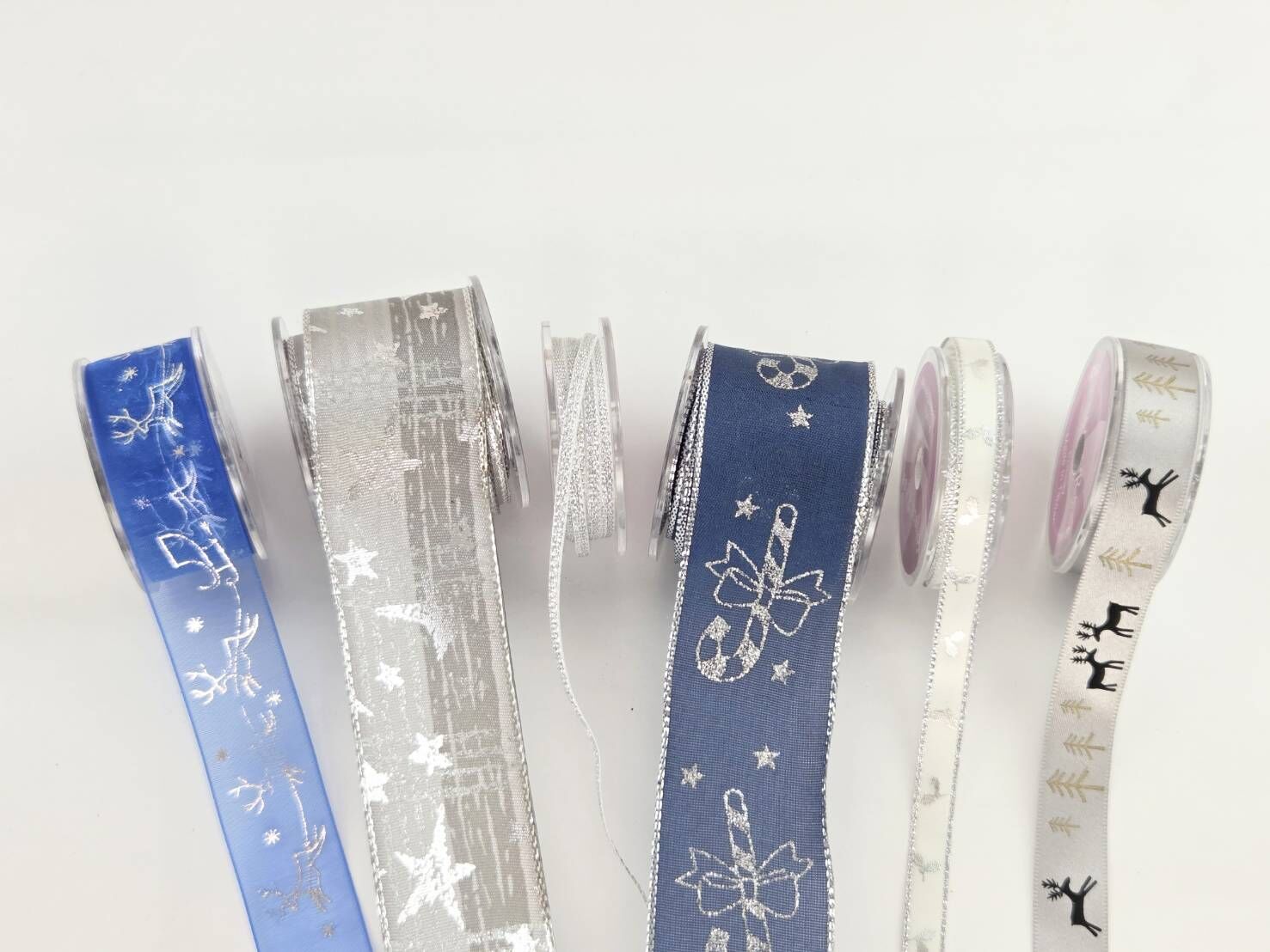 聖誕經典緞帶禮盒/6入/藍銀