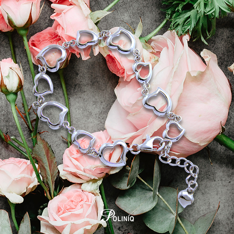 925純銀「LOVE」手鍊(17.5公分+3公分延長鍊)-NNSNL0088