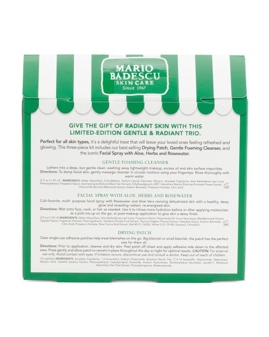 【預購】Q121513 MARIO BADESCU 溫和亮澤迷你護膚三件套