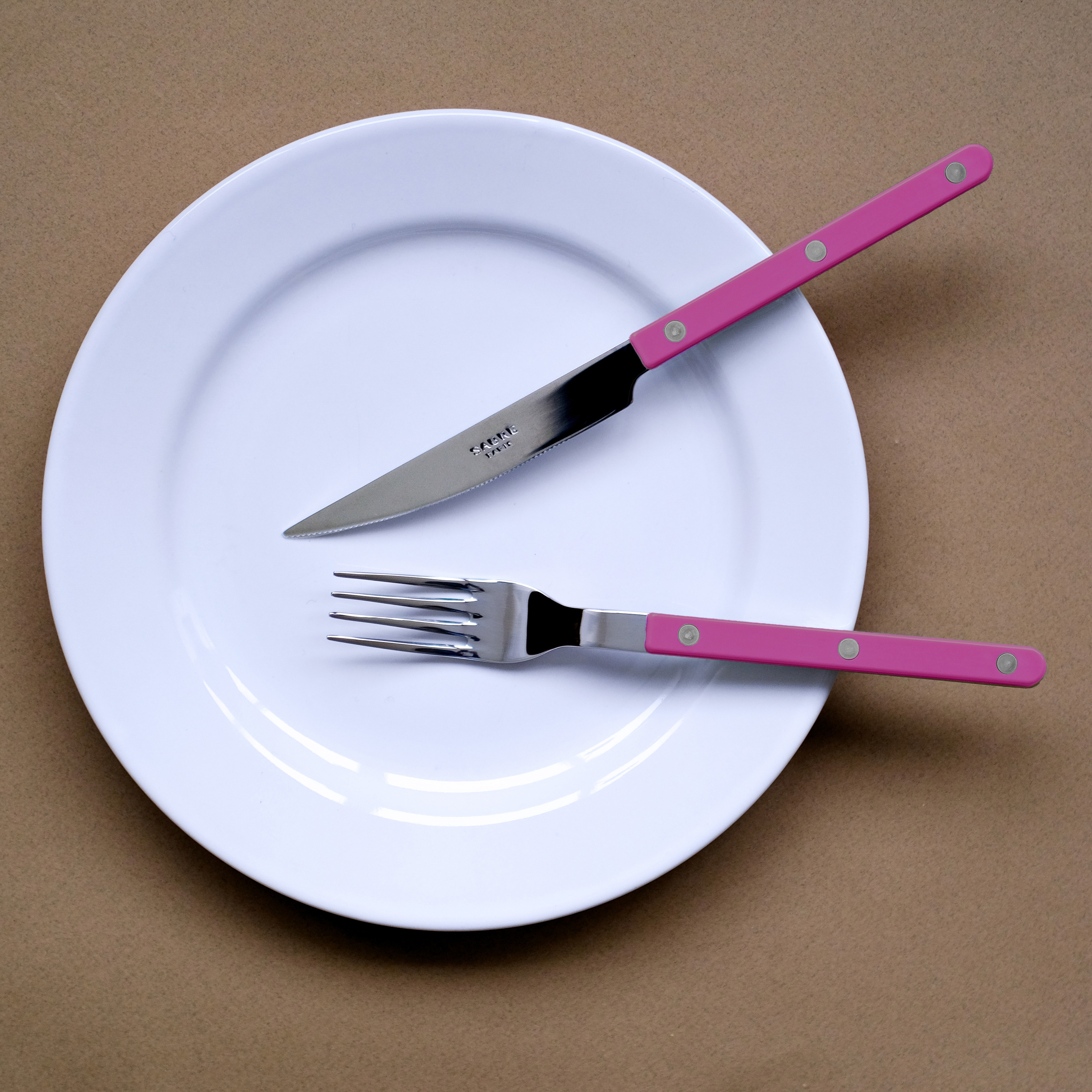 SABRE | Bistrot 復古酒館鈕扣系列 | 點心/蛋糕叉 | 亮面 | 莓果紅