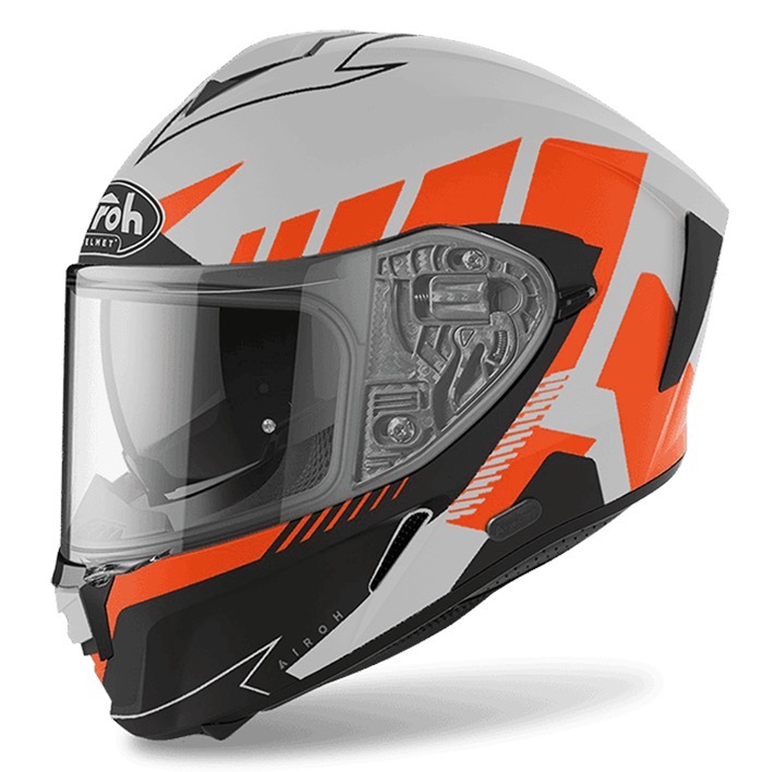 AIROH SPARK 小帽體 #8 消光灰/橘 彩繪