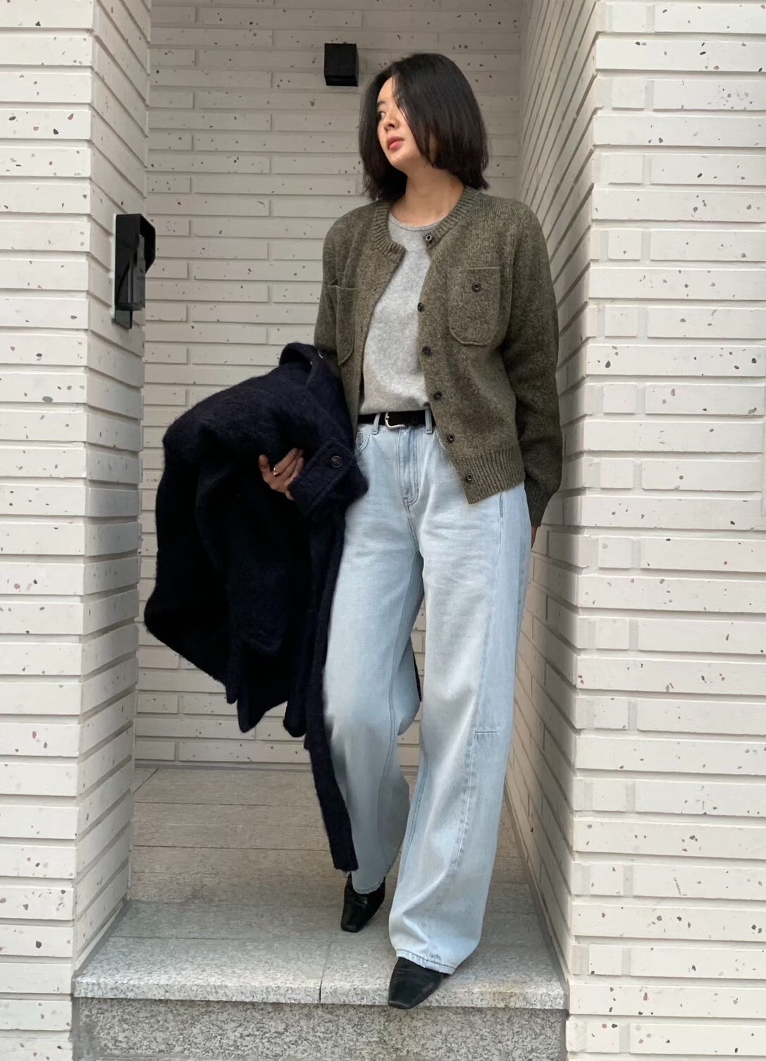 #AD12刷白淺色牛仔褲