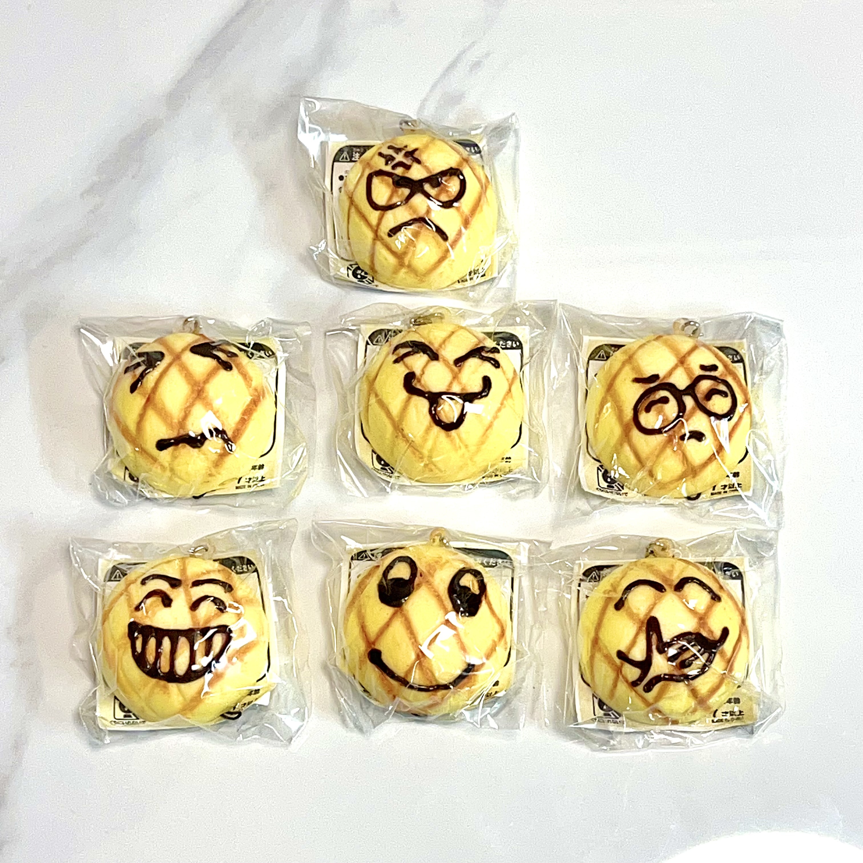 Vintage Japan melon pan squishy bundle 7pcs set