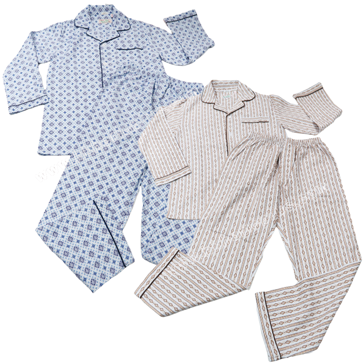 雪松牌: 男裝毛布睡衣套裝 (S-3XL碼)