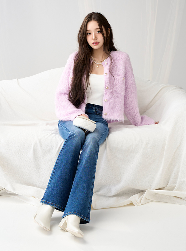 GRL 高腰喇叭牛仔褲