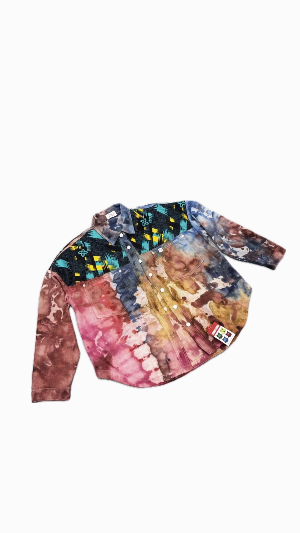 Mumu color x Annstudio  手染拼接牛仔外套