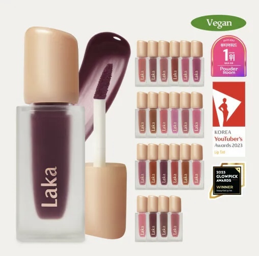 少 量 現 貨 | Laka Fruity Glam Tint 果汁水光純素唇釉 🍇