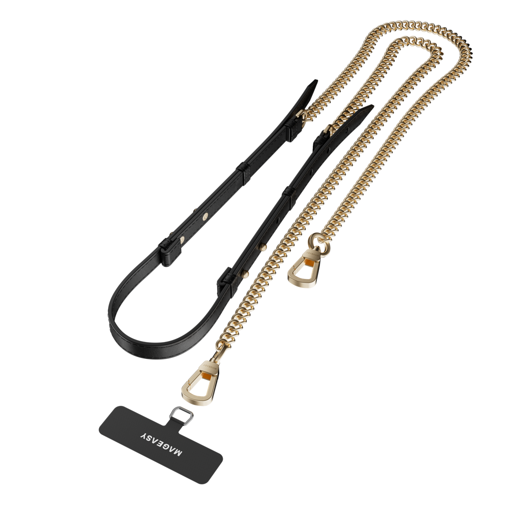 【MagEasy】9 mm 皮革金屬鏈掛繩 / 掛繩片組