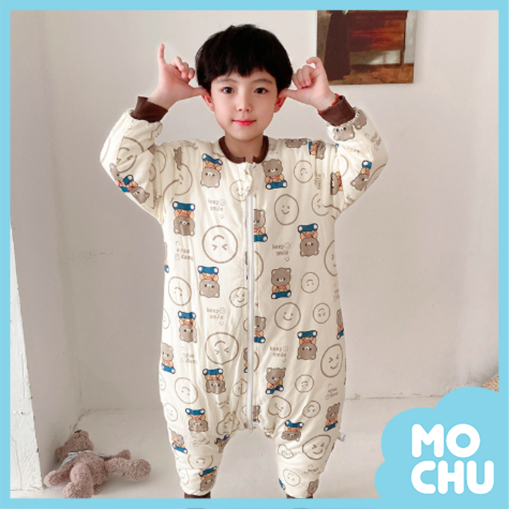 笑臉熊兒童分腿防踢被