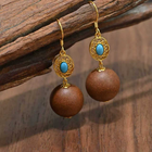 1216GZ65-合香GZ-金桂松石耳鉤 1對（A65）