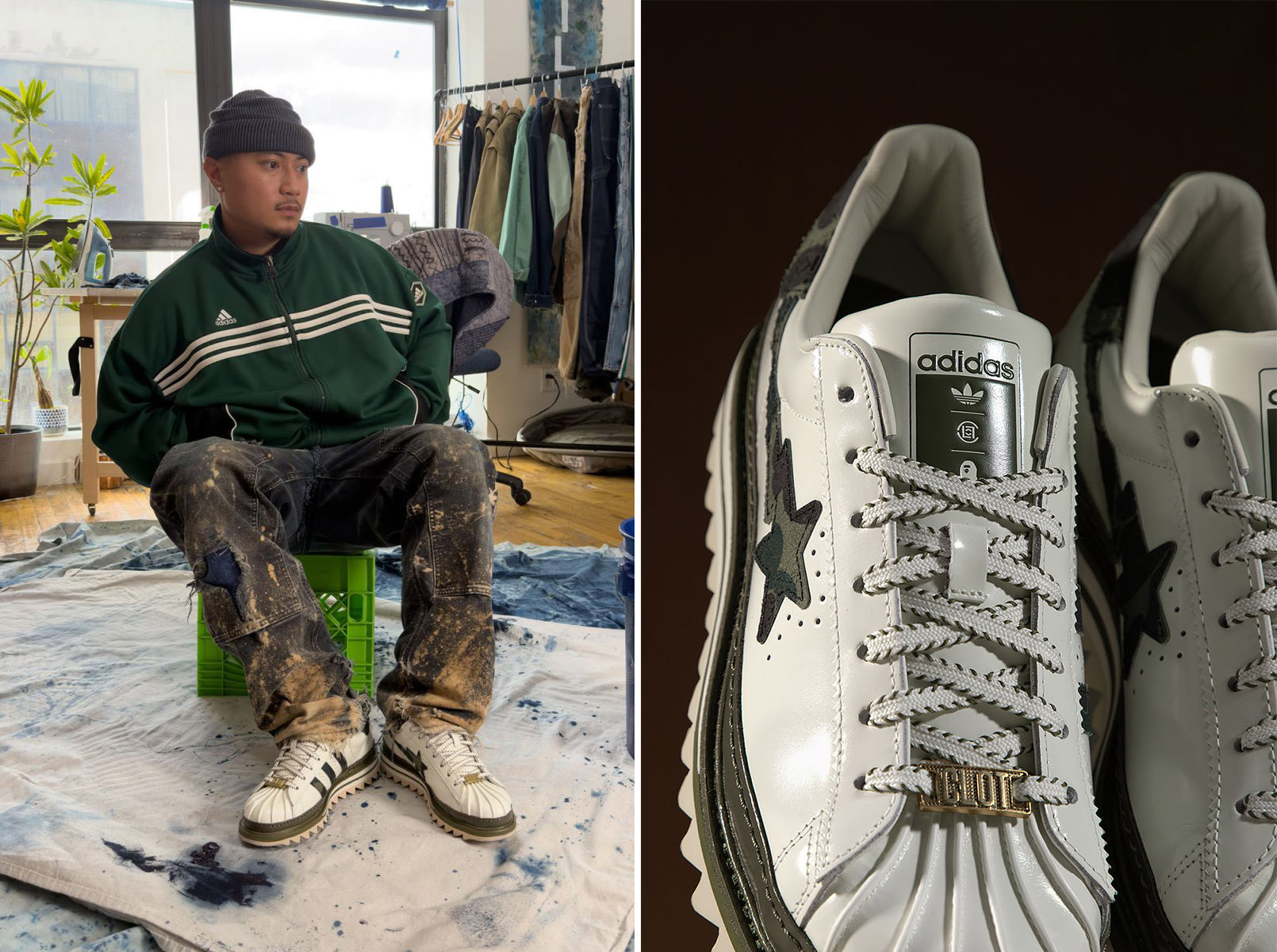 adidas superstar 綠迷彩