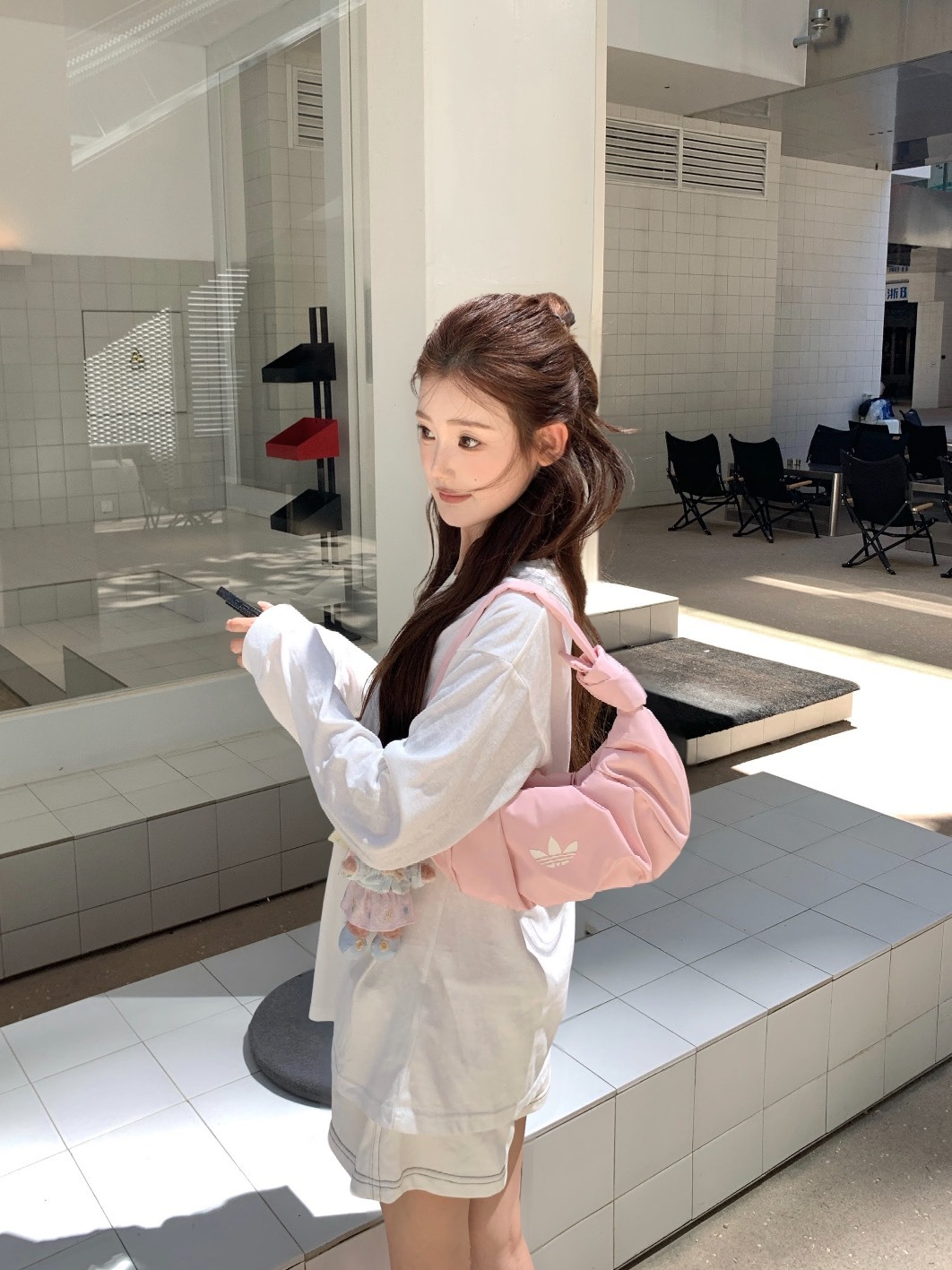 ADIDAS SHLDR BAG 3.0 可調節 皺摺 雲朵包