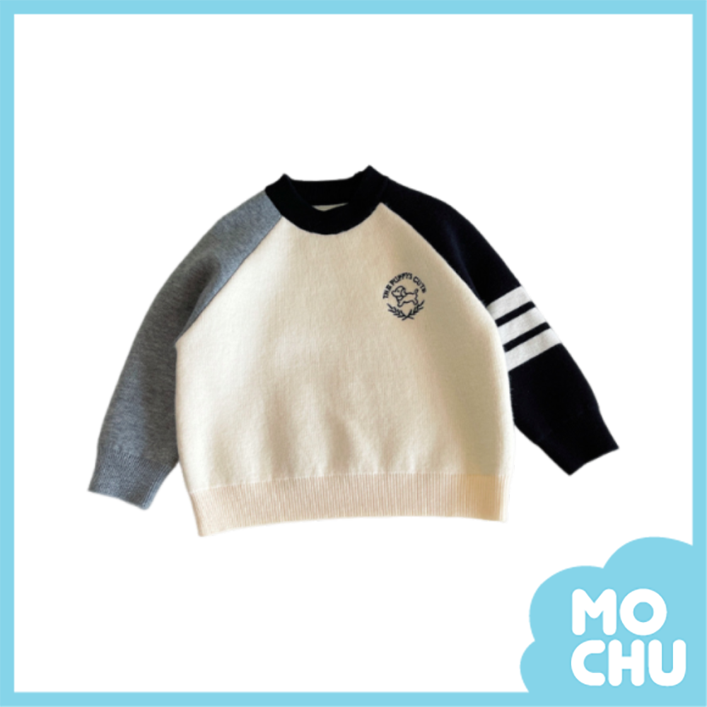 刺繡小狗加絨針織上衣