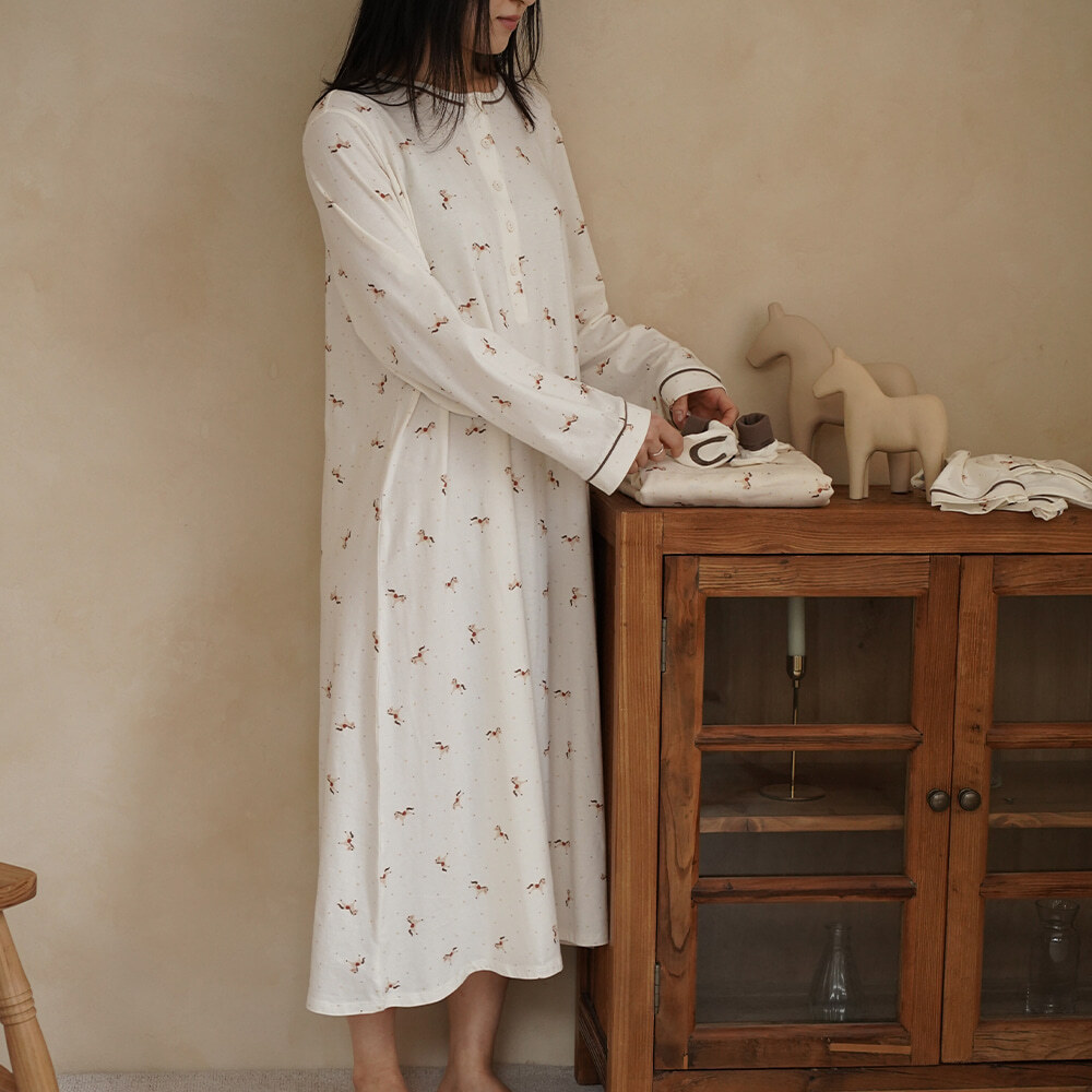 Pony 長袖洋裝/Mom