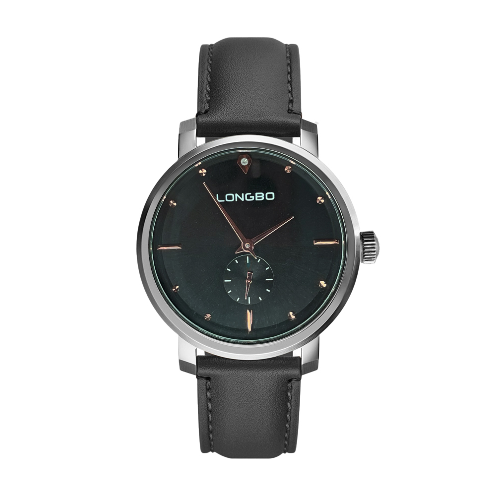 【LONGBO 朗博】LB-7256 氣質 商務 皮革 石英 男錶 手錶