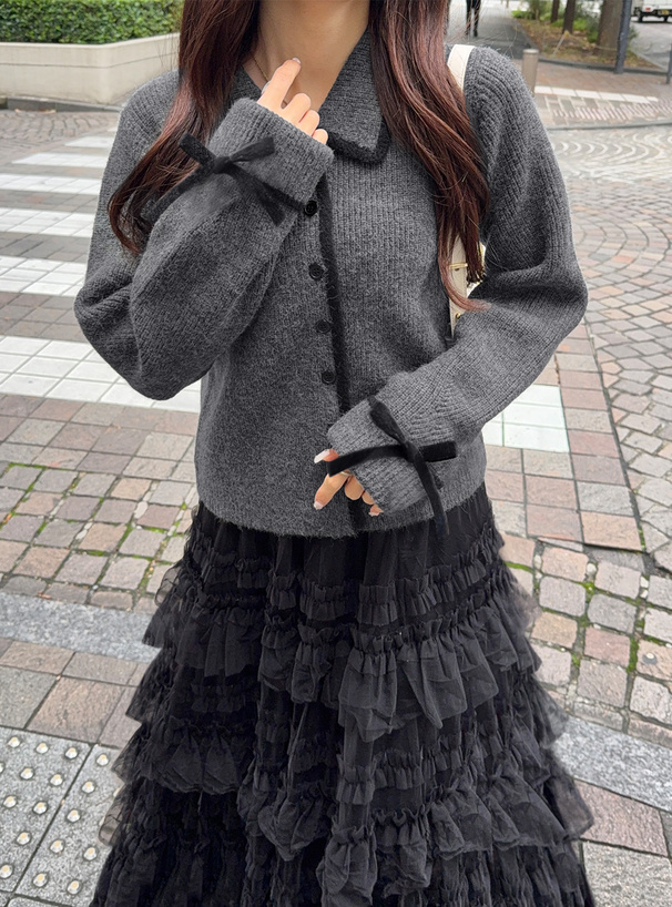 GRL 撞色蝴蝶結針織 三色