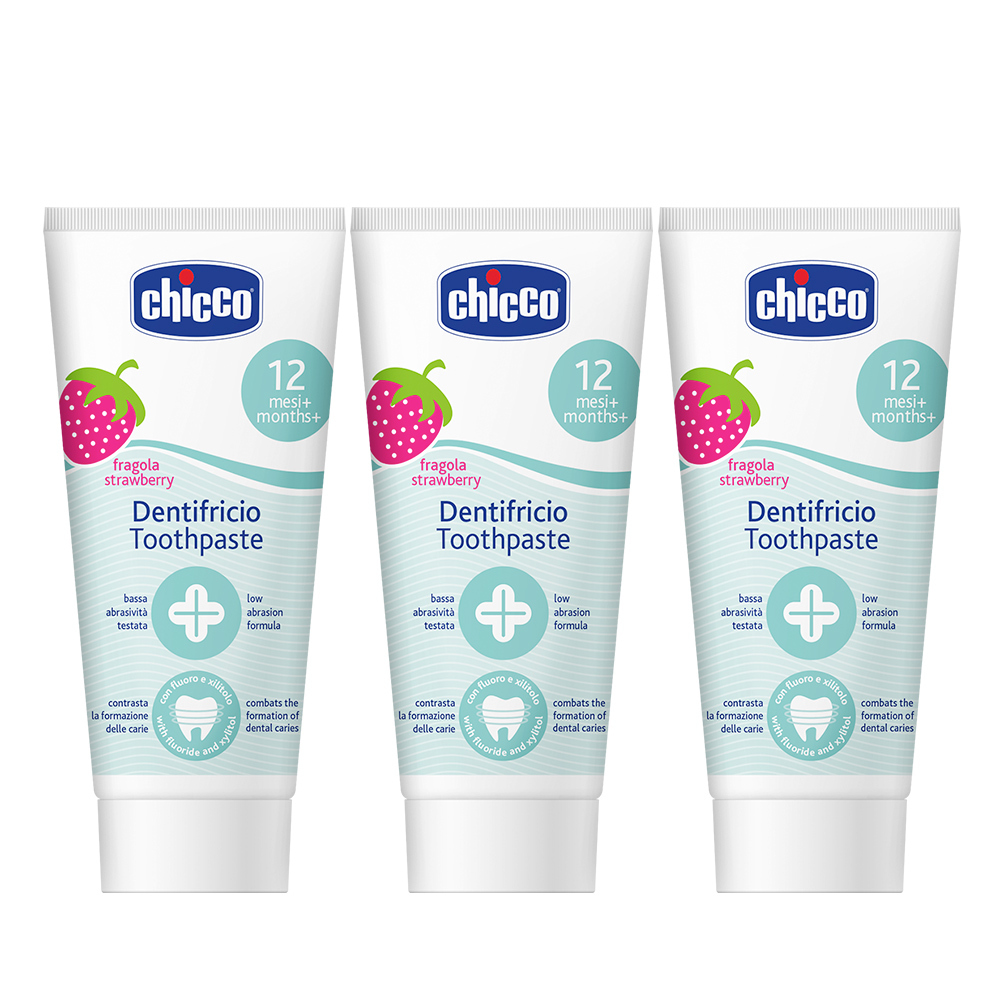 兒童含氟牙膏量販3入組-水果草莓