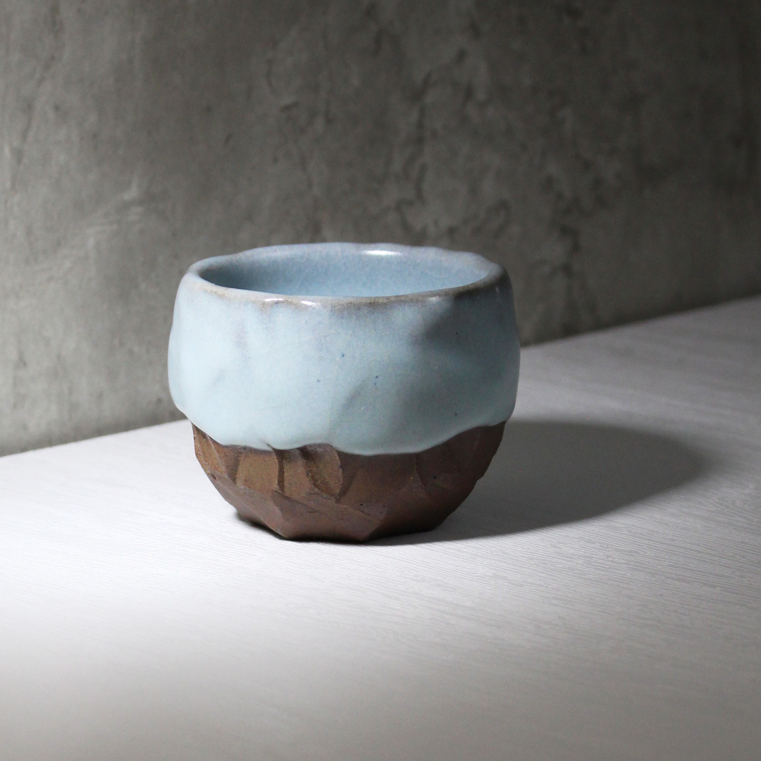 青悠岩韻半釉品茗杯