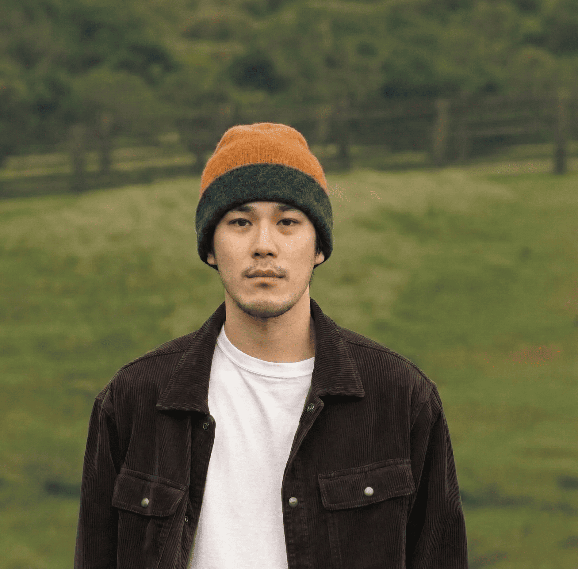 羊駝針織帽｜橘／深灰｜厄瓜多