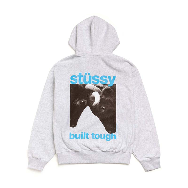 Stussy Built Tough Zip Hoodie 連帽外套 灰色 1975172-AR [台灣現貨]