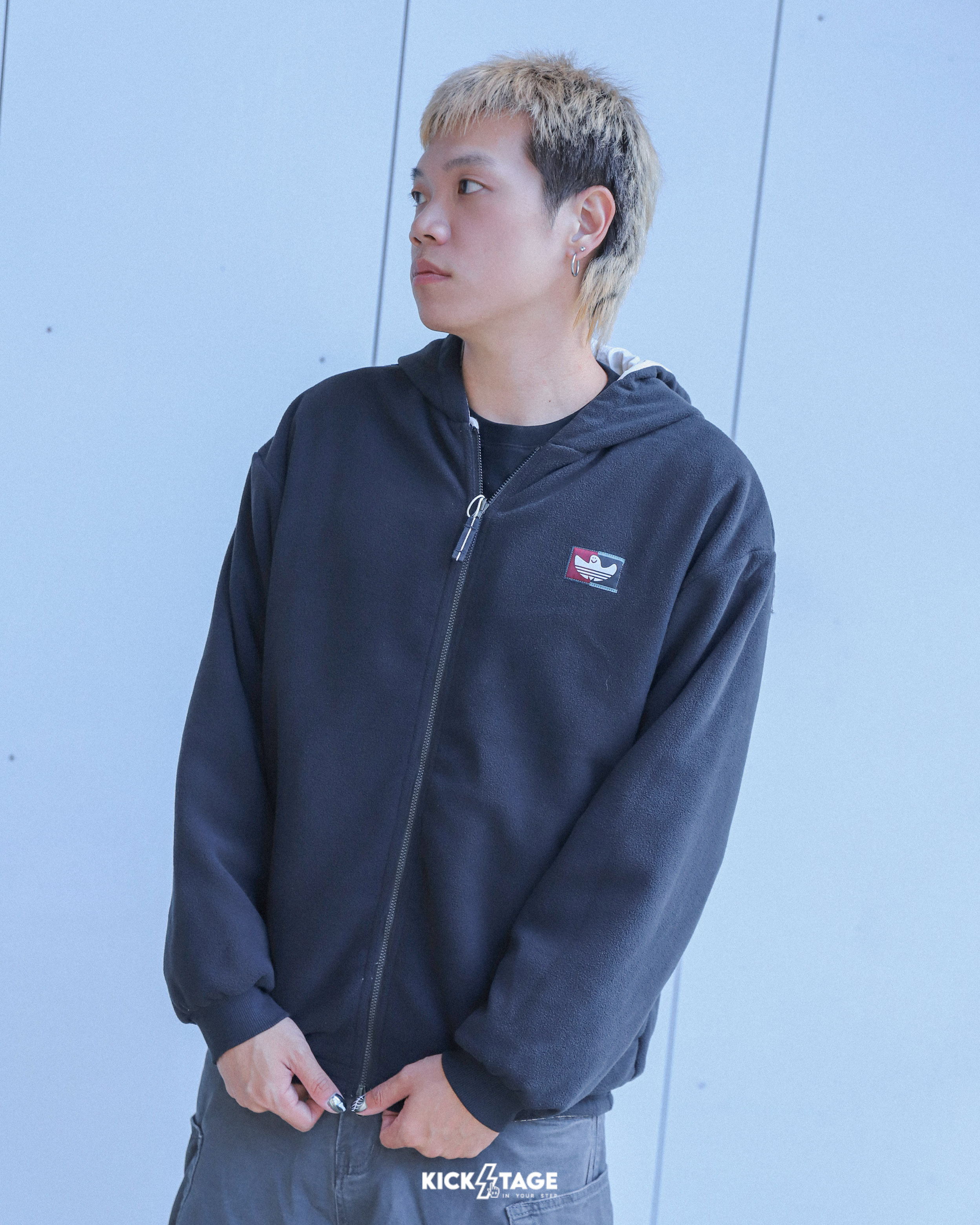 男女款 ADIDAS SHMOO REV JKT 白黑 保暖 小鬼 三葉草 雙拉鍊 連帽 雙面 外套【JX5440】ADLP