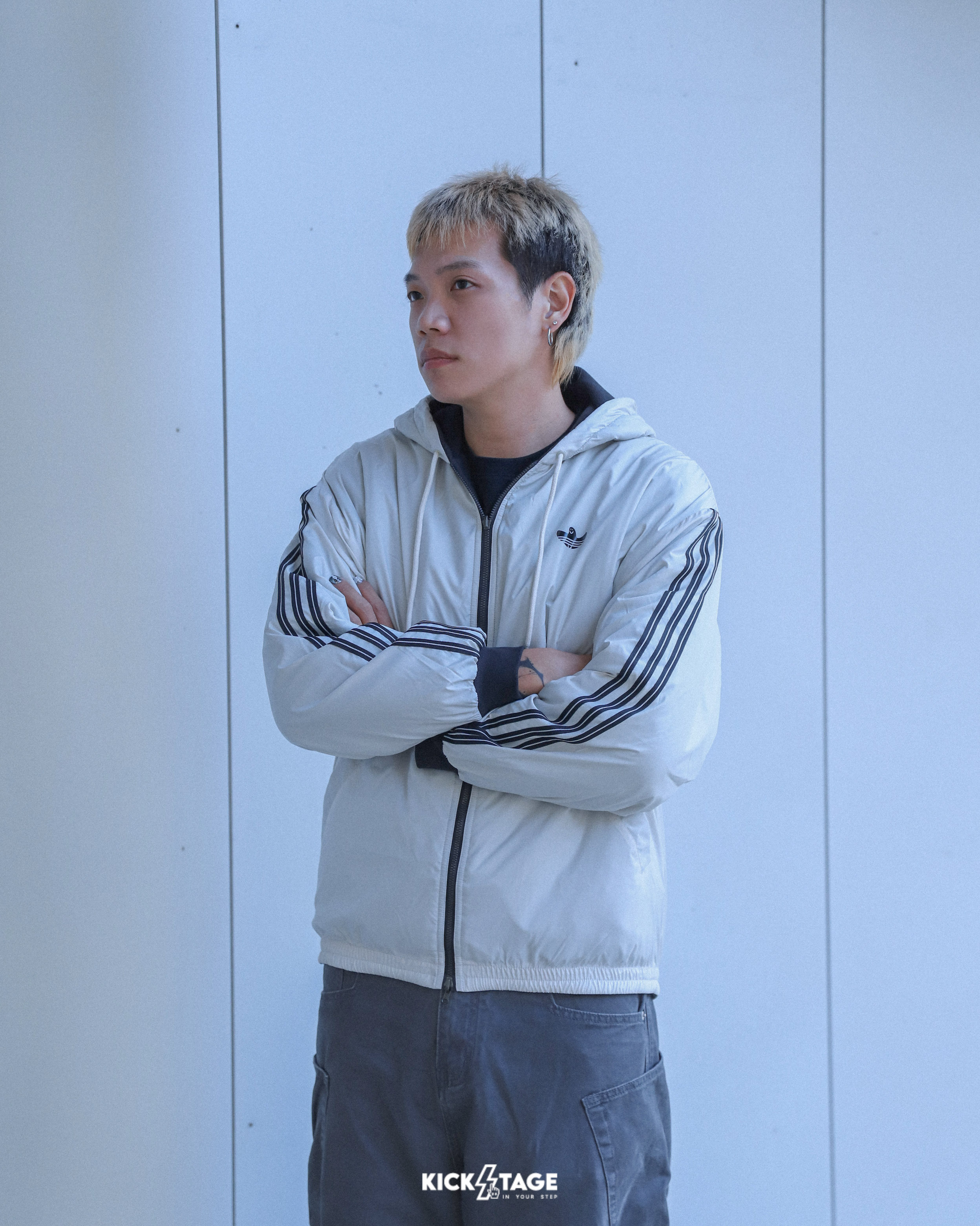 男女款 ADIDAS SHMOO REV JKT 白黑 保暖 小鬼 三葉草 雙拉鍊 連帽 雙面 外套【JX5440】ADLP