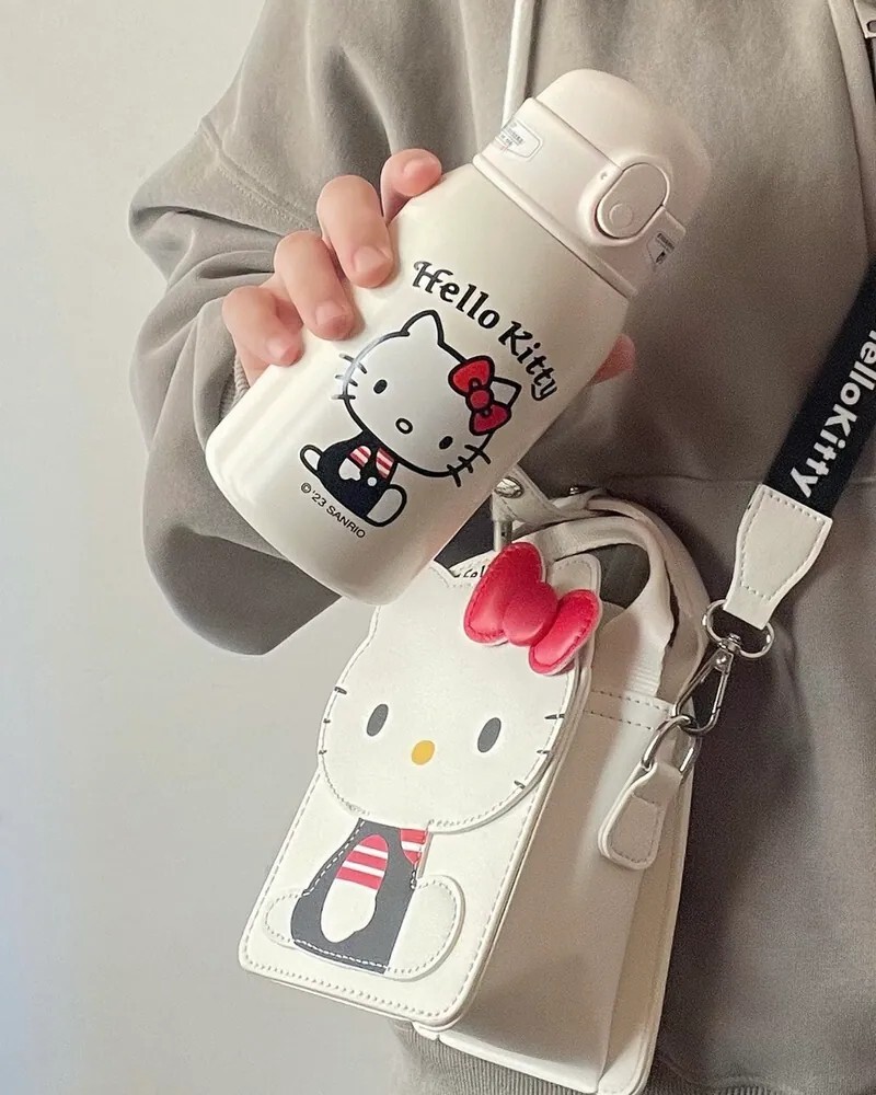 KTQ STORE ‧ Beddy Bear x Sanrio Hello Kitty 凱蒂貓 杯子 彈蓋式 保溫杯 禮盒組 6974042967833