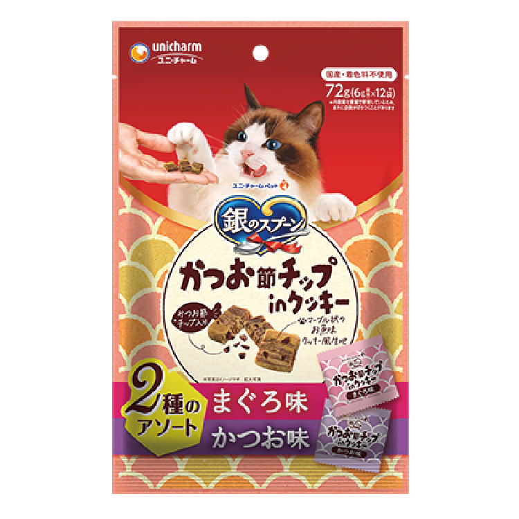 Unicharm | 三星級吞拿魚鰹魚味-貓曲奇（6克* 12袋） (UIC-0444)