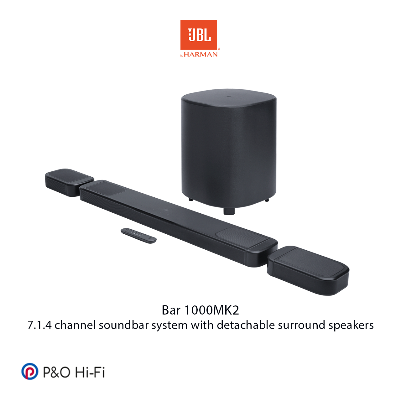JBL BAR 1000MK2 7.1.4 聲道 真無線環繞 Soundbar 系統