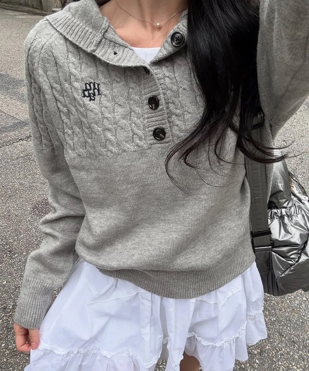 🇰🇷 MUAHMUAH 半開襟 針織衫 針織衣 毛衣 連帽毛衣 連帽針織衫 麻花紋 / 預購