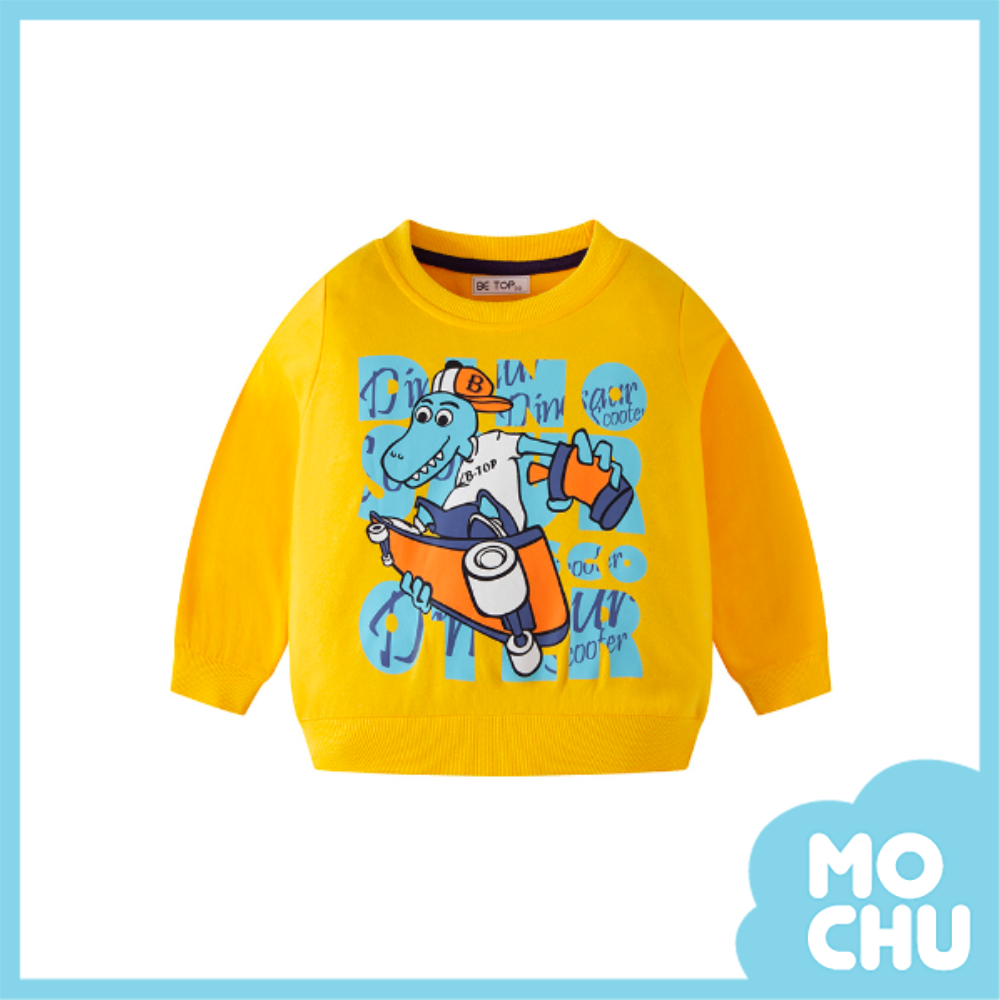 恐龍滑板少年長袖上衣(二色)