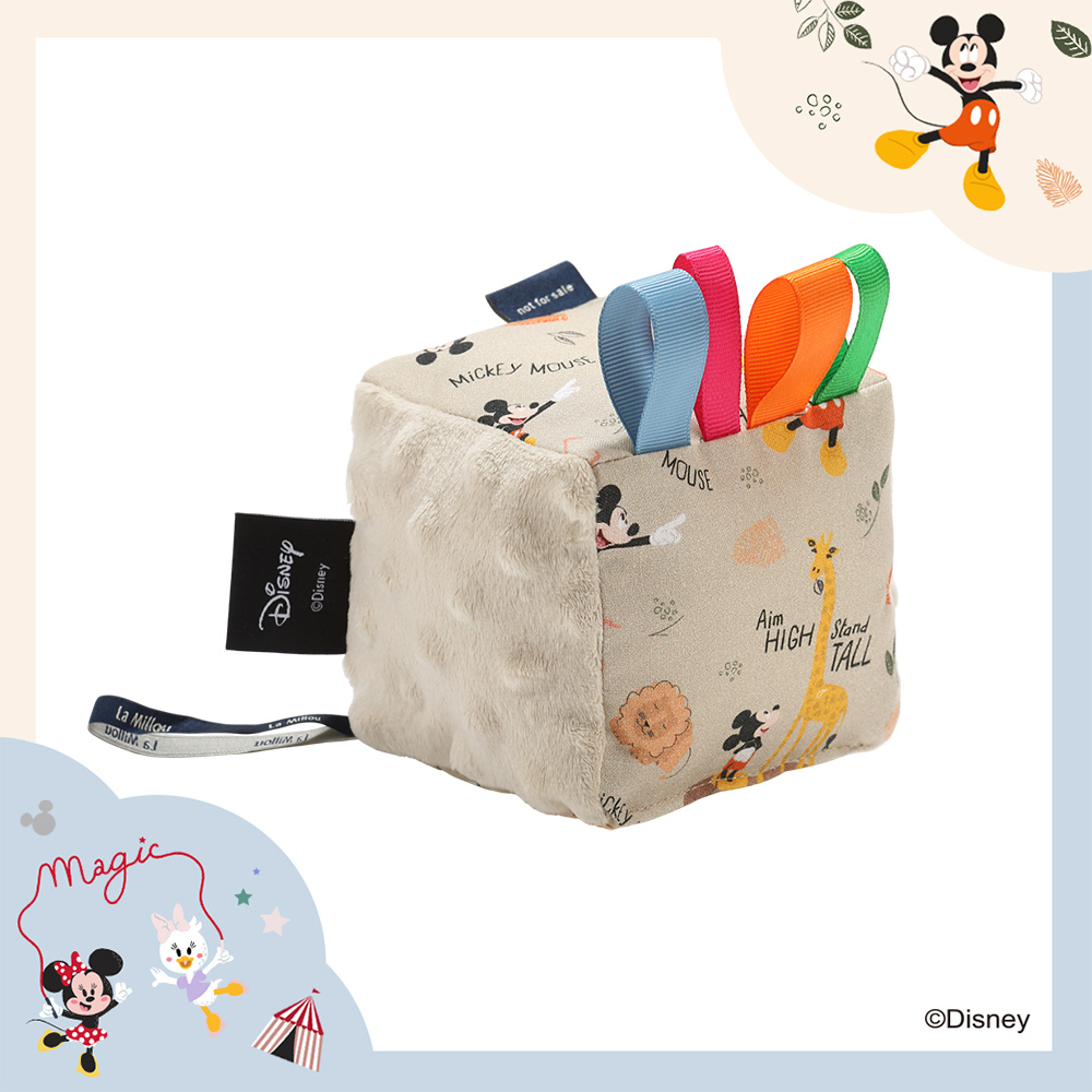 La Millou波蘭  安撫標籤球｜米奇系列_動物園篇(質感棕底)｜伊莉沙白