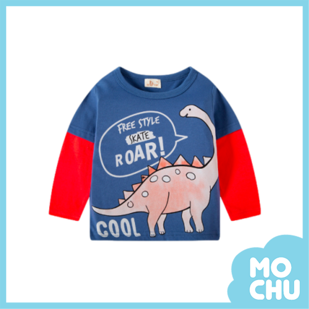 cool微笑長頸龍拼接袖上衣