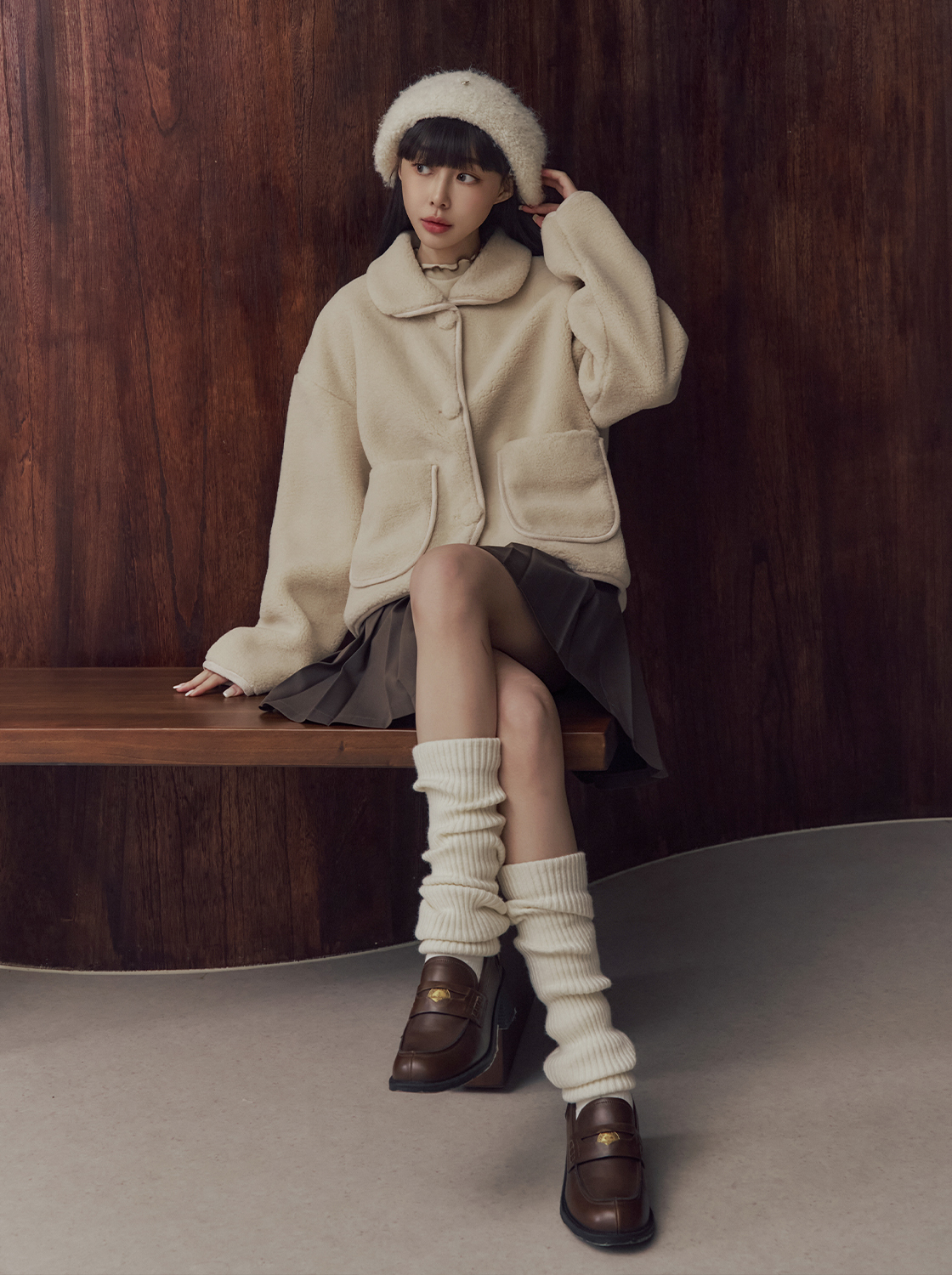 韓系滾邊翻領外套