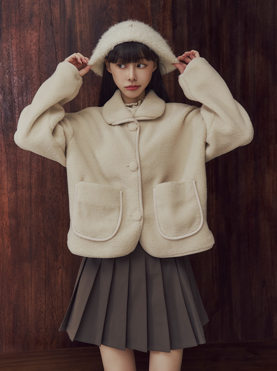 韓系滾邊翻領外套