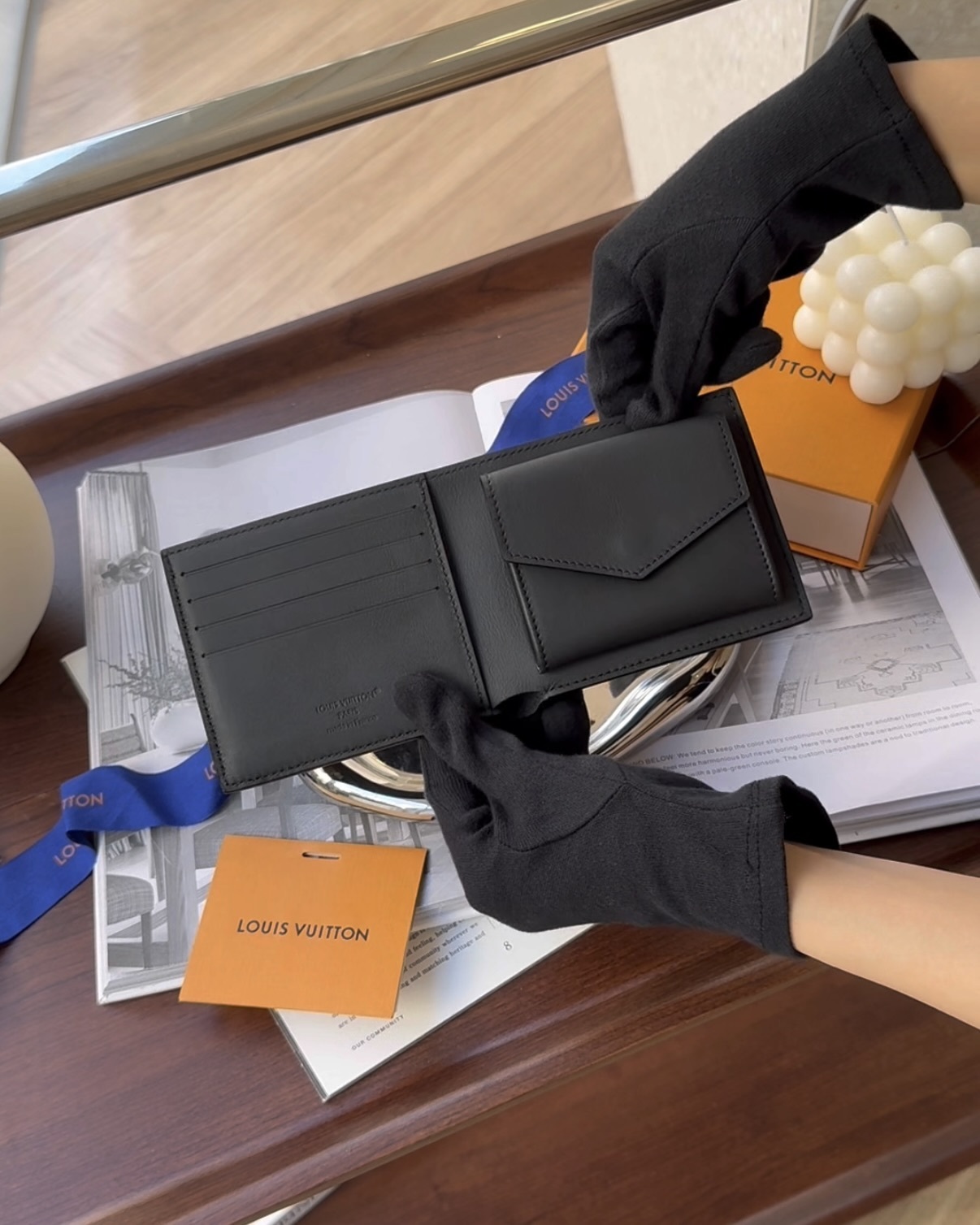 LV｜MARCO 內四卡零錢袋 黑色 M25944