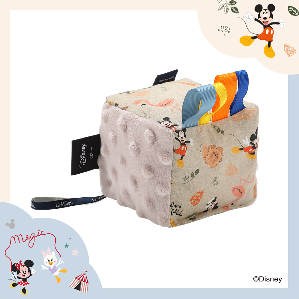 La Millou波蘭  安撫標籤球｜米奇系列_動物園篇(質感棕底)｜煙燻櫻花粉