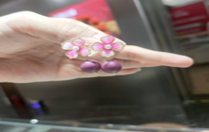 1216GZ91-合香GZ-紫氣東來元氣桃花耳釘 1對（A91）