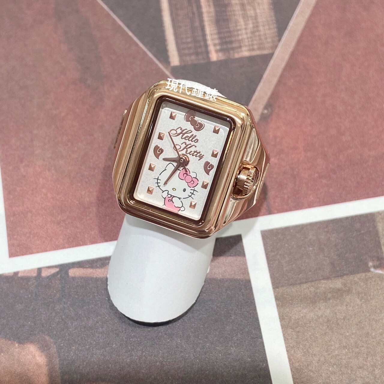 【HELLO KITTY】俏皮精緻KT戒錶LK713LRWI-B 20.5mm 現代鐘錶
