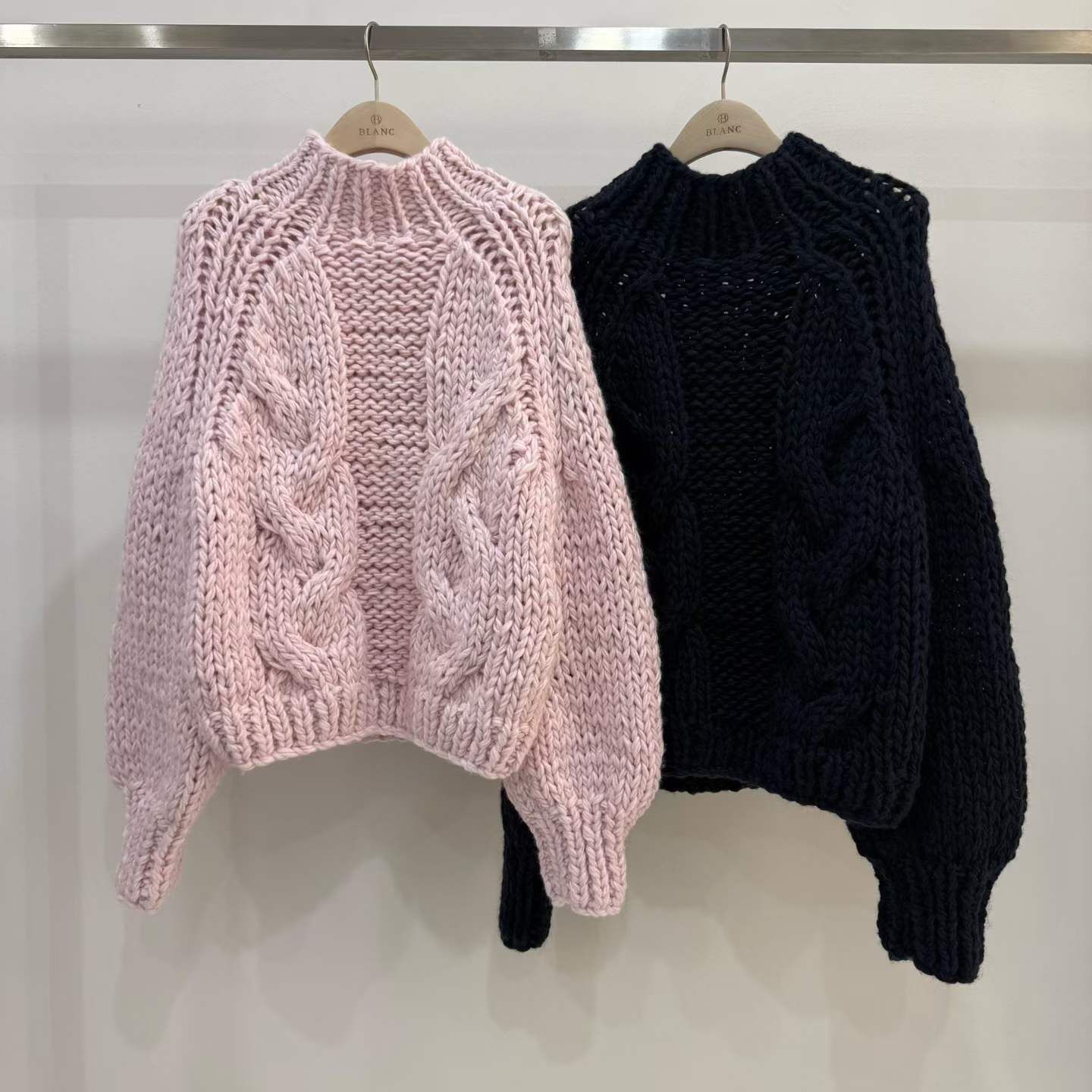 MB5301 小企領粗麻花織紋上衣