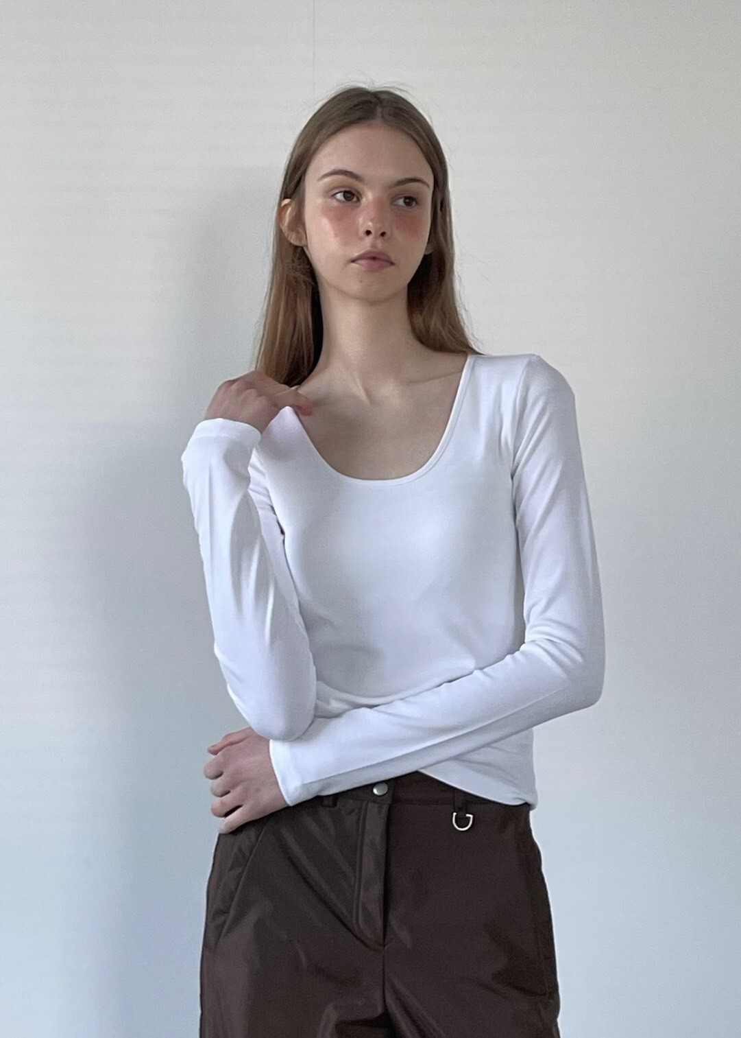 #AD35U領百搭BRA上衣(黑/墨/咖/白)