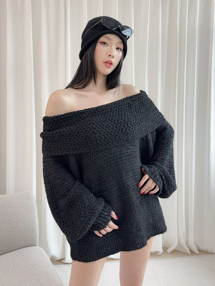 BB節日限定款｜微波光⟡鬆弛平口泡泡袖針織毛衣（4色）