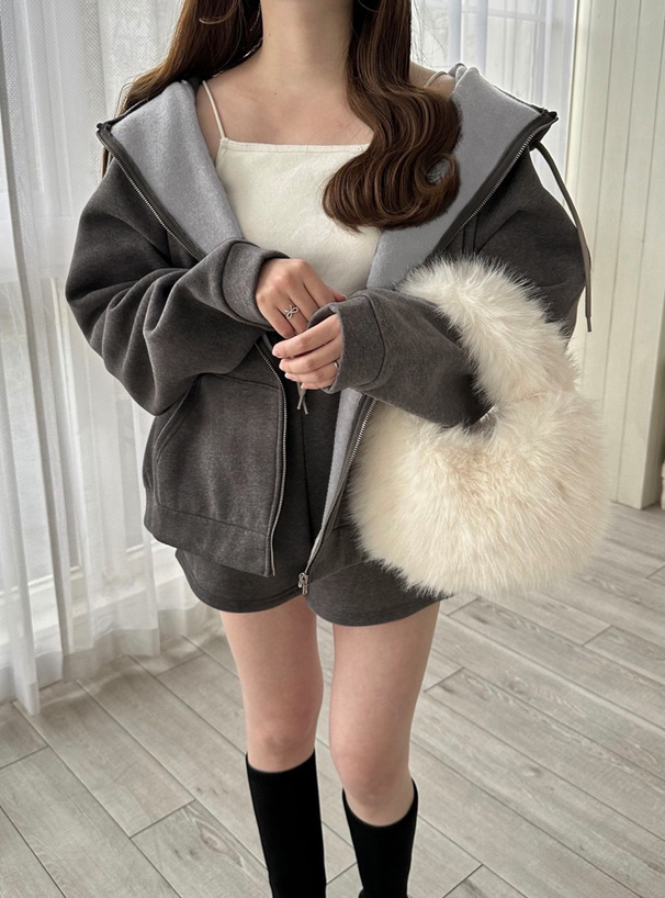 GRL 連帽外套+短褲套裝
