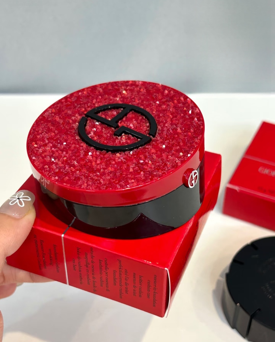 Giorgio Armani GA 亞曼尼 完美絲絨持久氣墊粉餅(含粉蕊)-晶鑽紅 15g