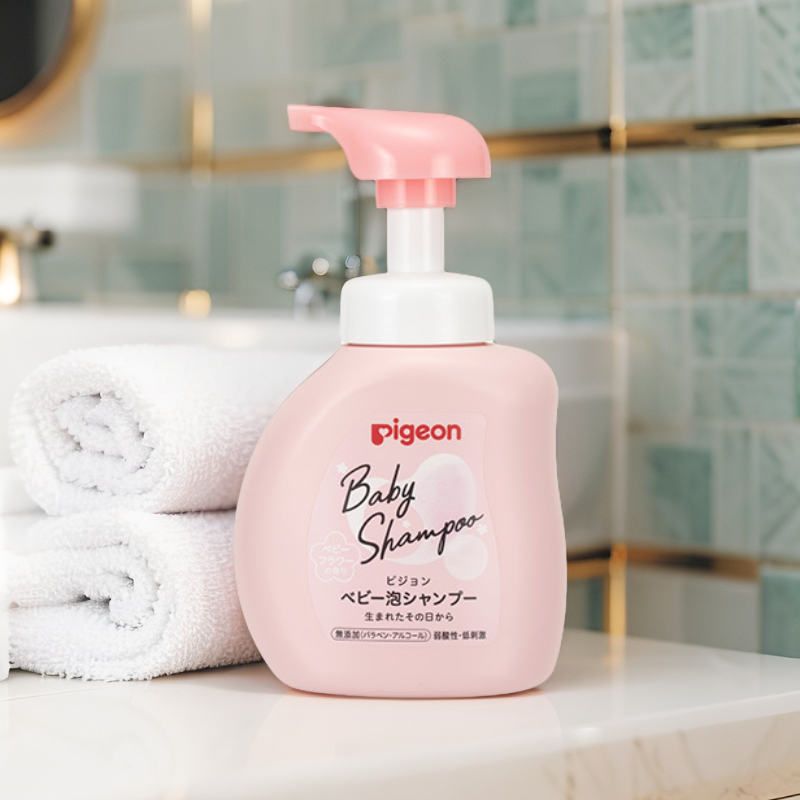 Pigeon Baby Foam Shampoo (Baby Flower Scent) 350ml - Non-Silicone