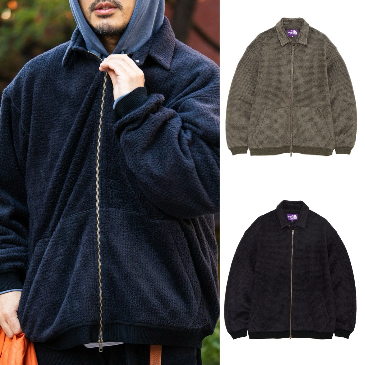 預購┃日本 TNF 紫標 POLARTEC Wool Fleece Sweater Jacket 羊毛刷毛外套
