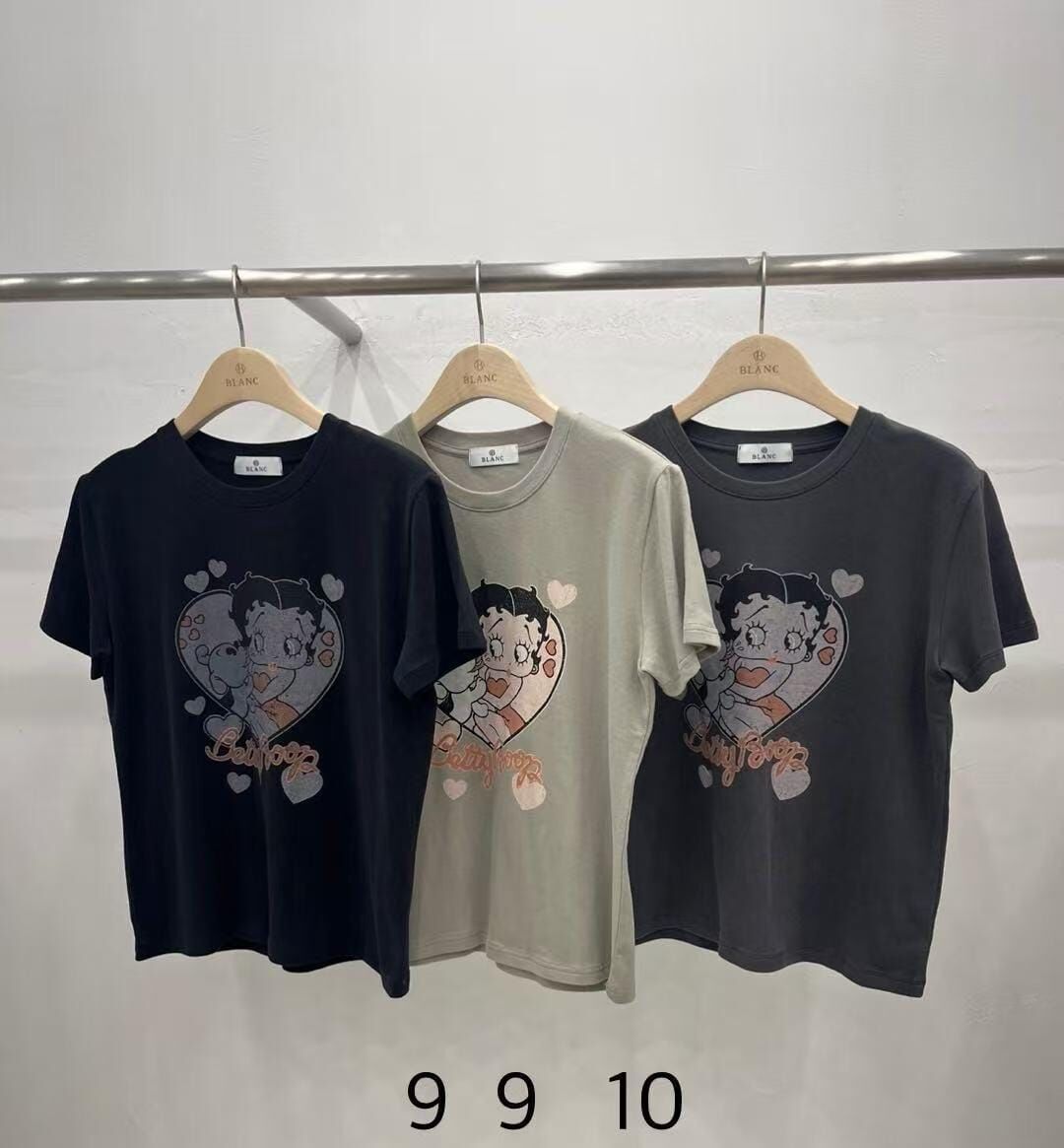 MB5319 Betty復古圓領棉質T恤 *特價* (優惠碼同充值購物金不適用)